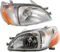 Halogen Headlight Assembly Pair for Toyota Echo 2000 2001 2002 E536