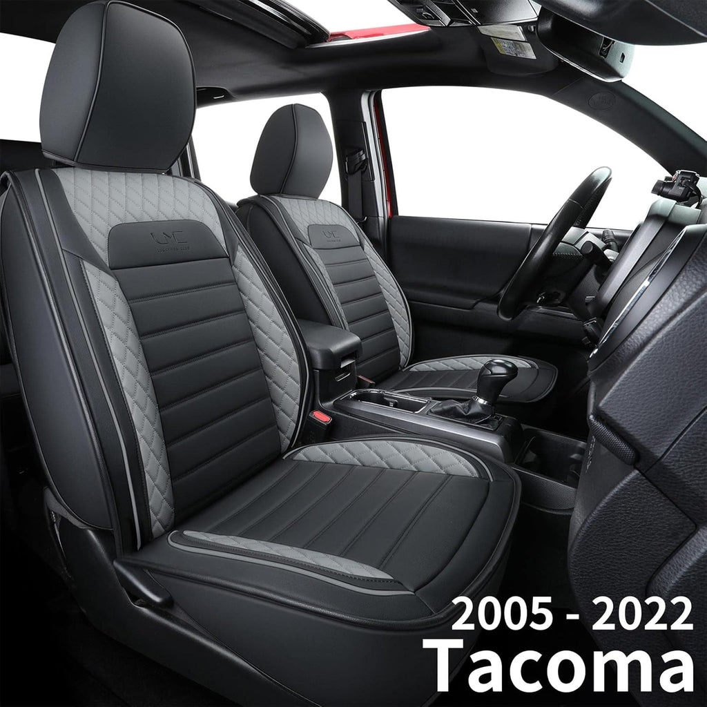 Black & Gray Water Proof Faux Leather Seat Covers H75179