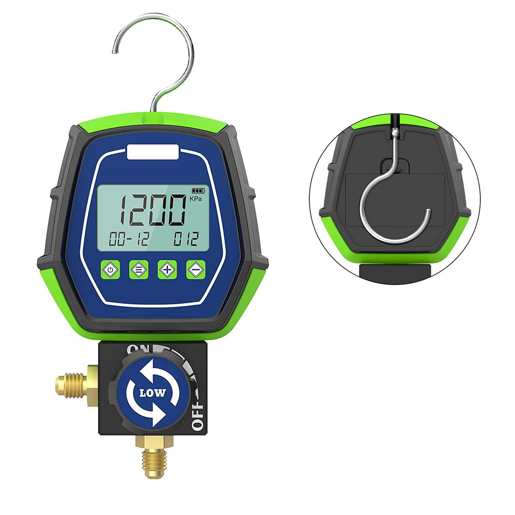 R134a Digital Manifold Gauge Set HVAC Refrigeration Tester with Built-in 90 Refrigerants Pack of 2 R9934