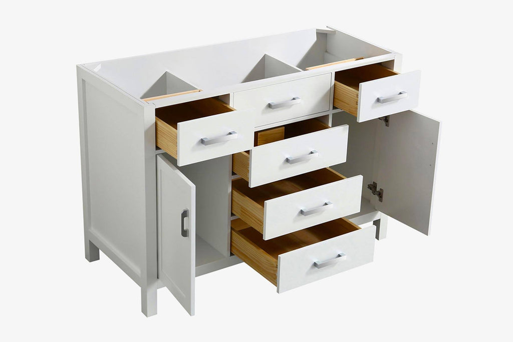 White Single Sink Base Cabinet N60215