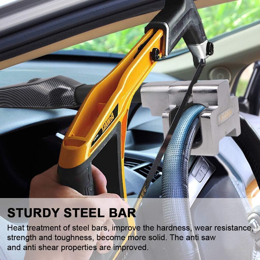 Retractable Steering Wheel Lock with Alarm H849