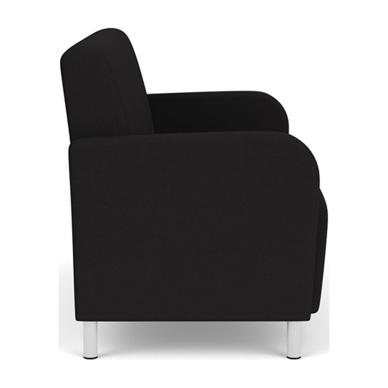 Black Fabric Lounge Reception Loveseat J520