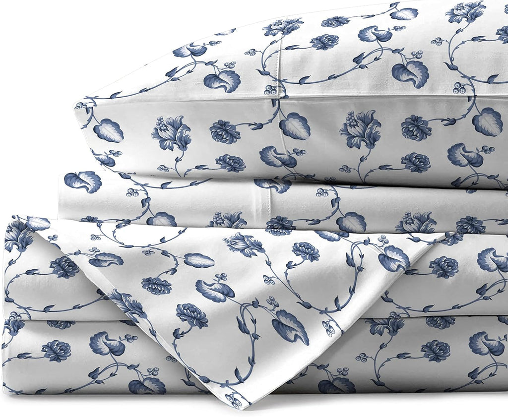 100% Pure Cotton 4 Pc California King Size Silver Sheet Set Q6672