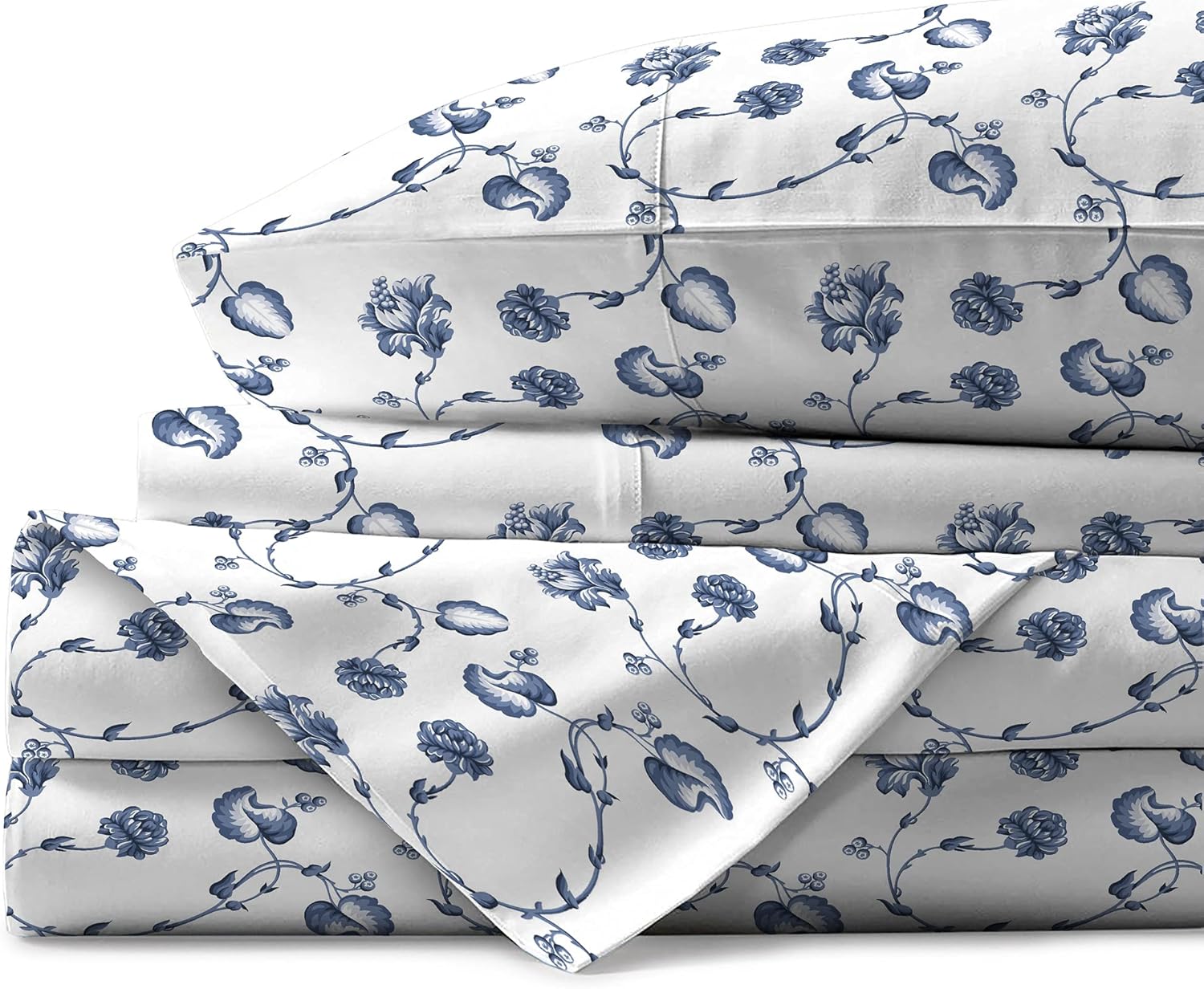 100% Pure Cotton 4 Pc California King Size Silver Sheet Set Q6672