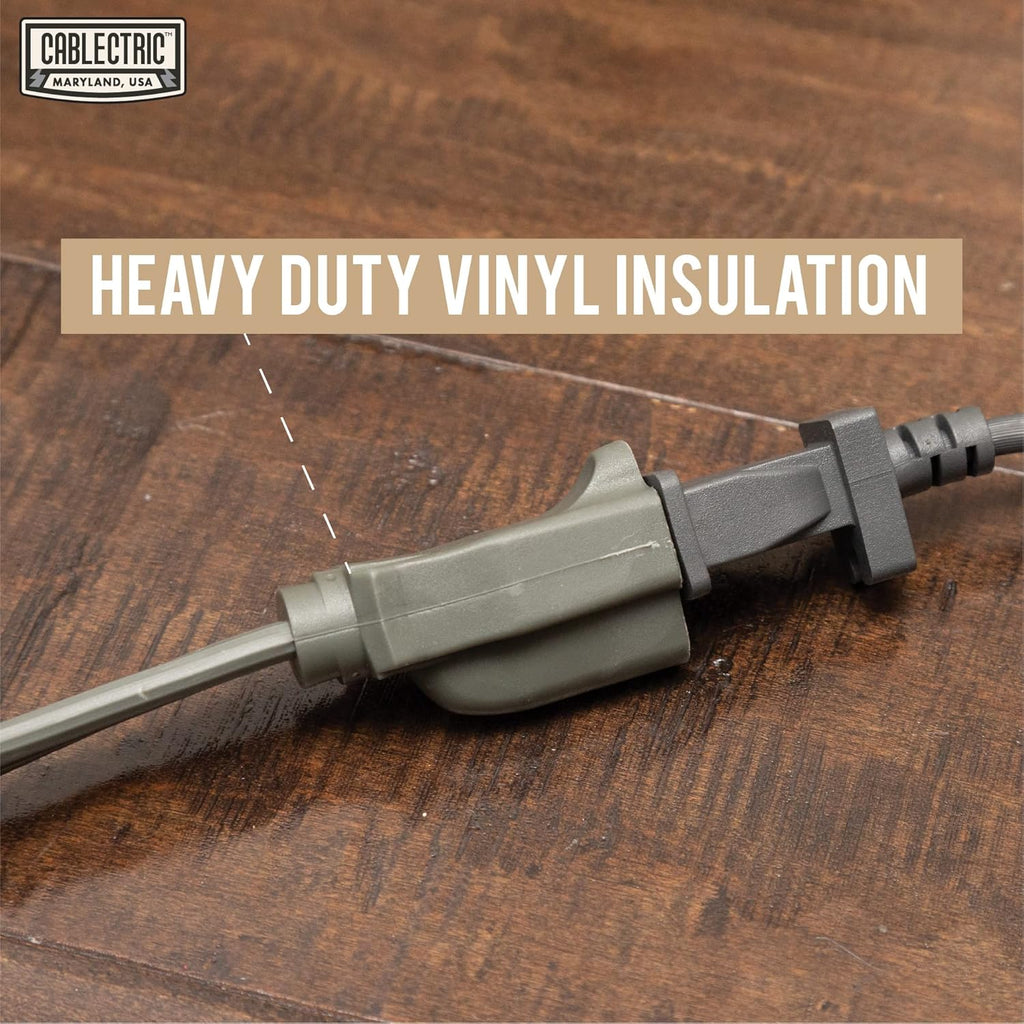 12 Foot Gray 14 Gauge 3 Prong Heavy Duty Appliance Extension Cord, Pack of 2 R469886