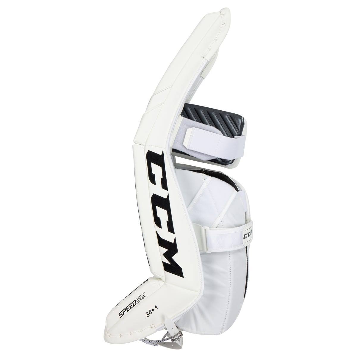 White Senior Goalie Leg Pads Size 33+1in O917799