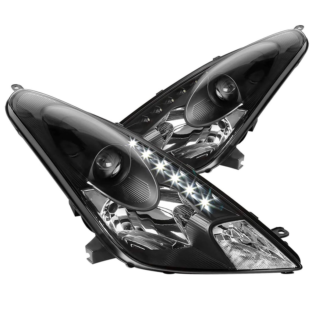 Black Projector Headlight with LED DRL G77651