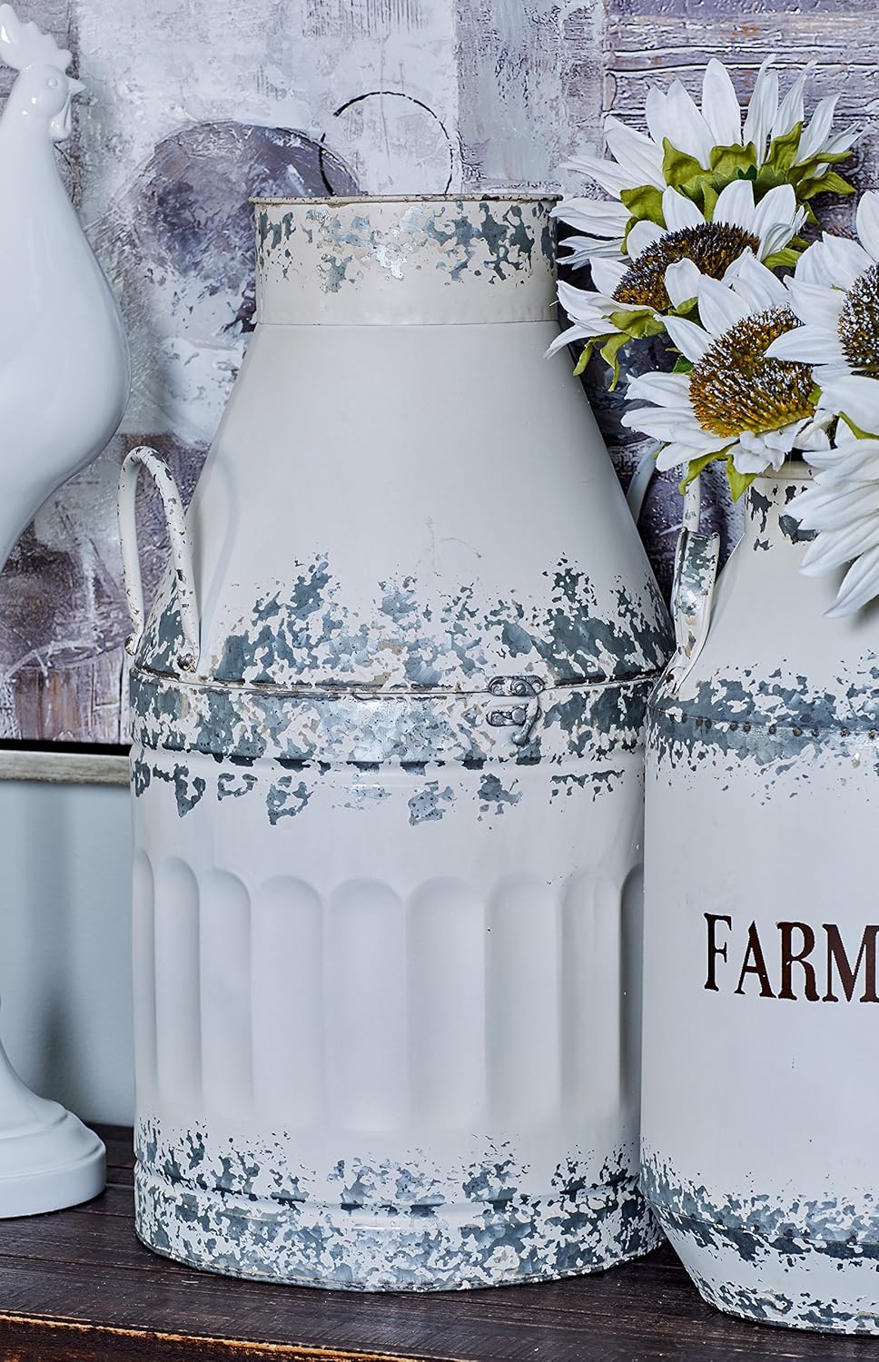 White Decorative Milk Can A187665