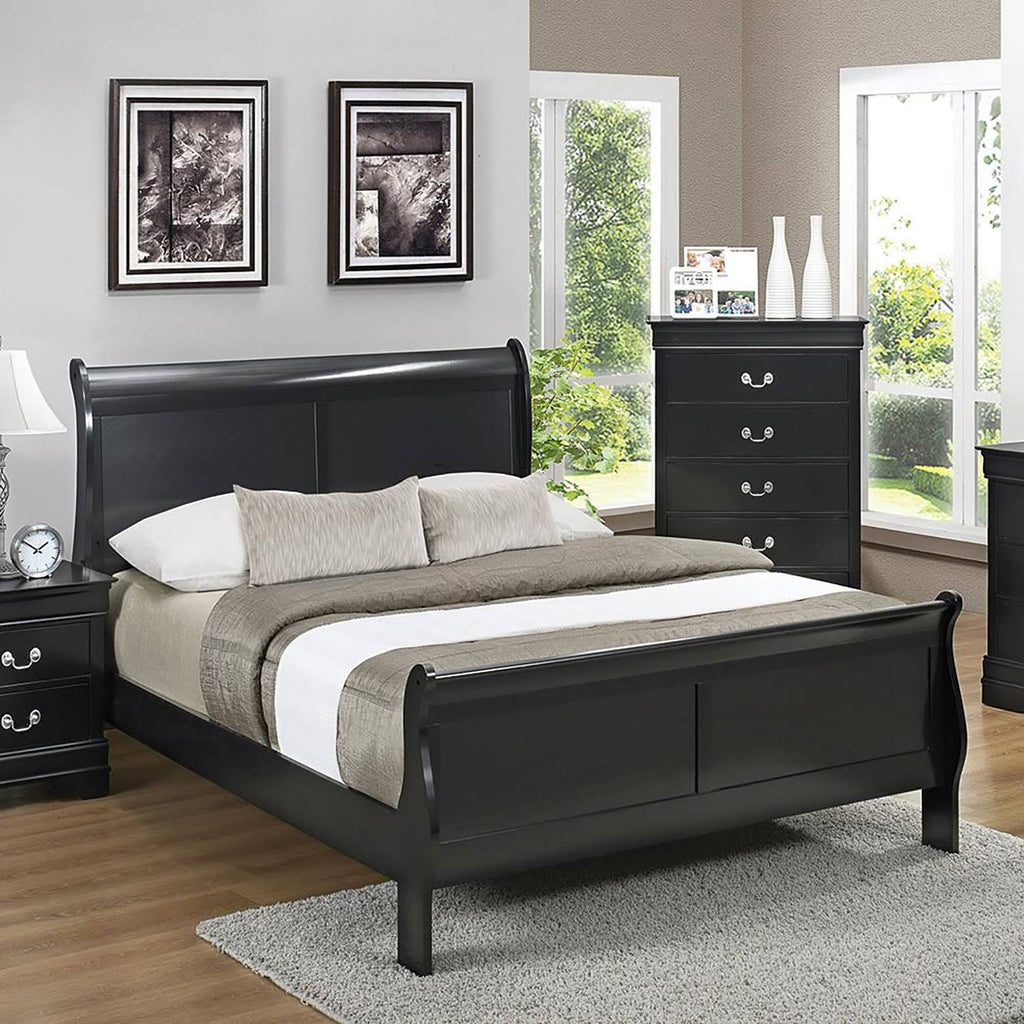 Twin Sleigh Bed Cappuccino T647