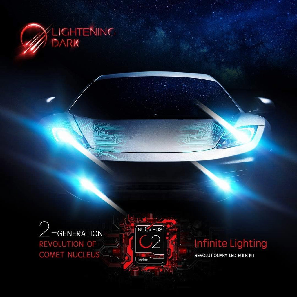 9008 LED Headlight Bulbs 6500K Cool White 80W Pack of 2 P5481