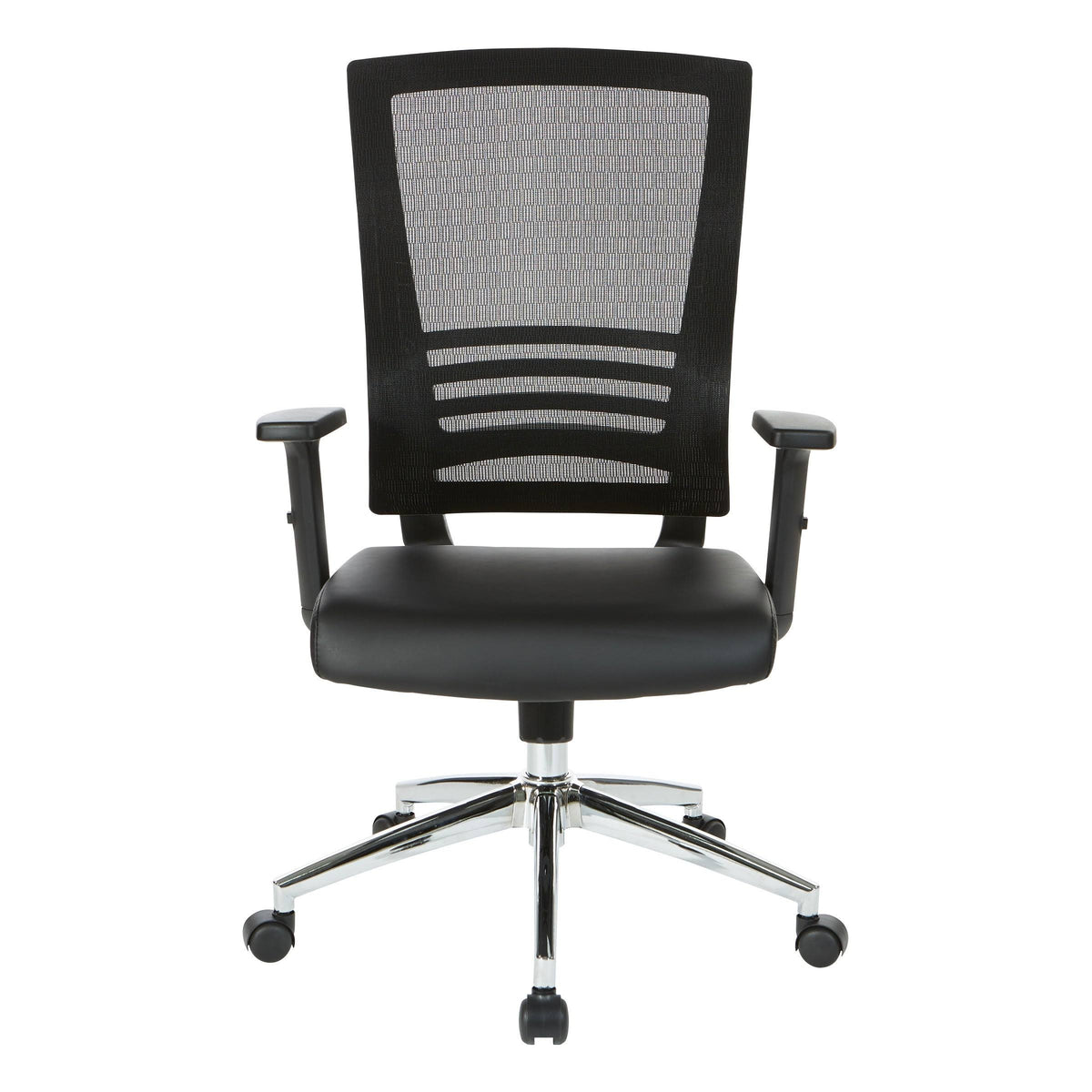 Bonded Leather Seat Office Chair with Black Frame T941991