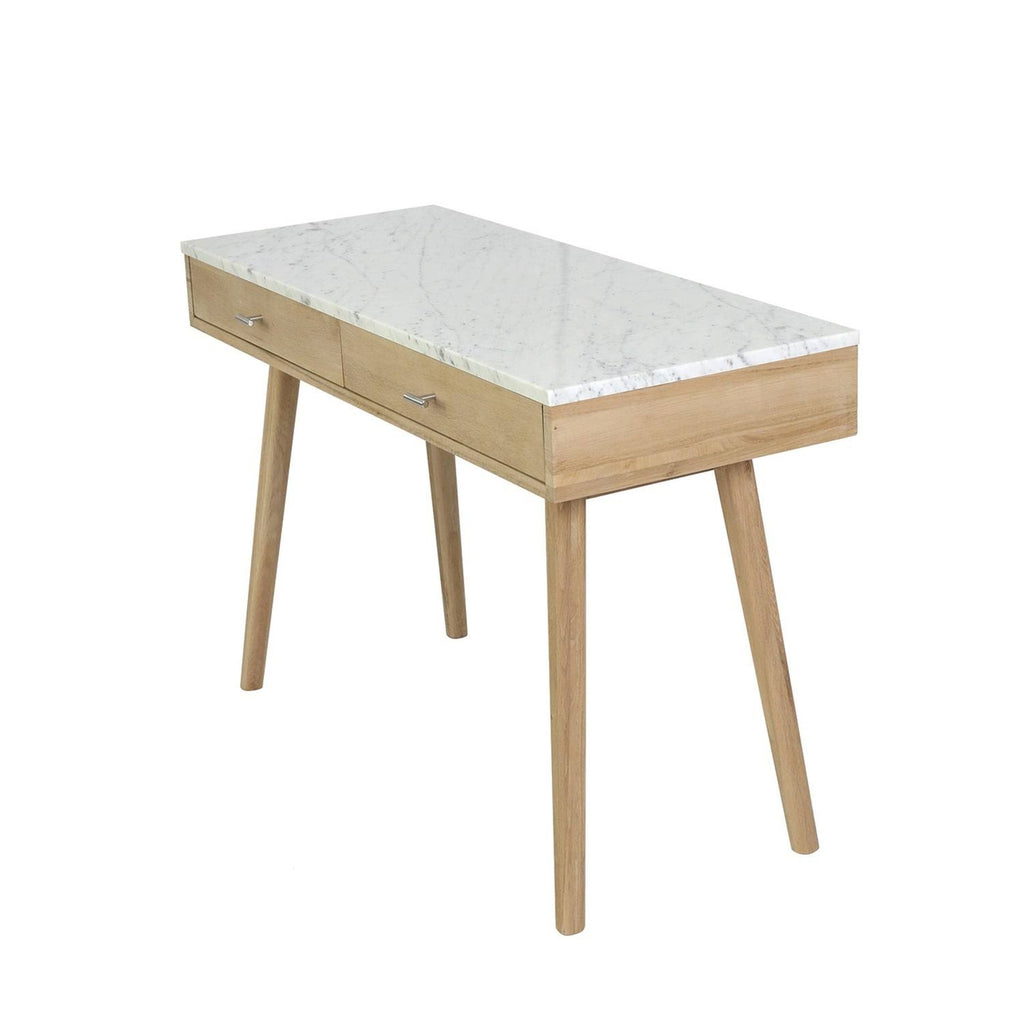 Black Marble White Writing Desk V277