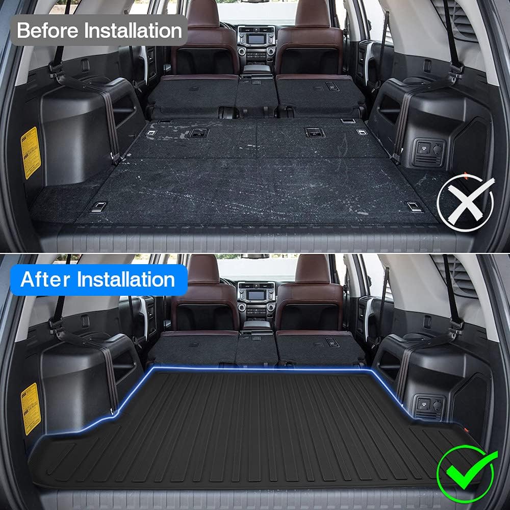 Black All Weather Car Cargo Mat for Toyota 4Runner with 3rd Row Seats I4633