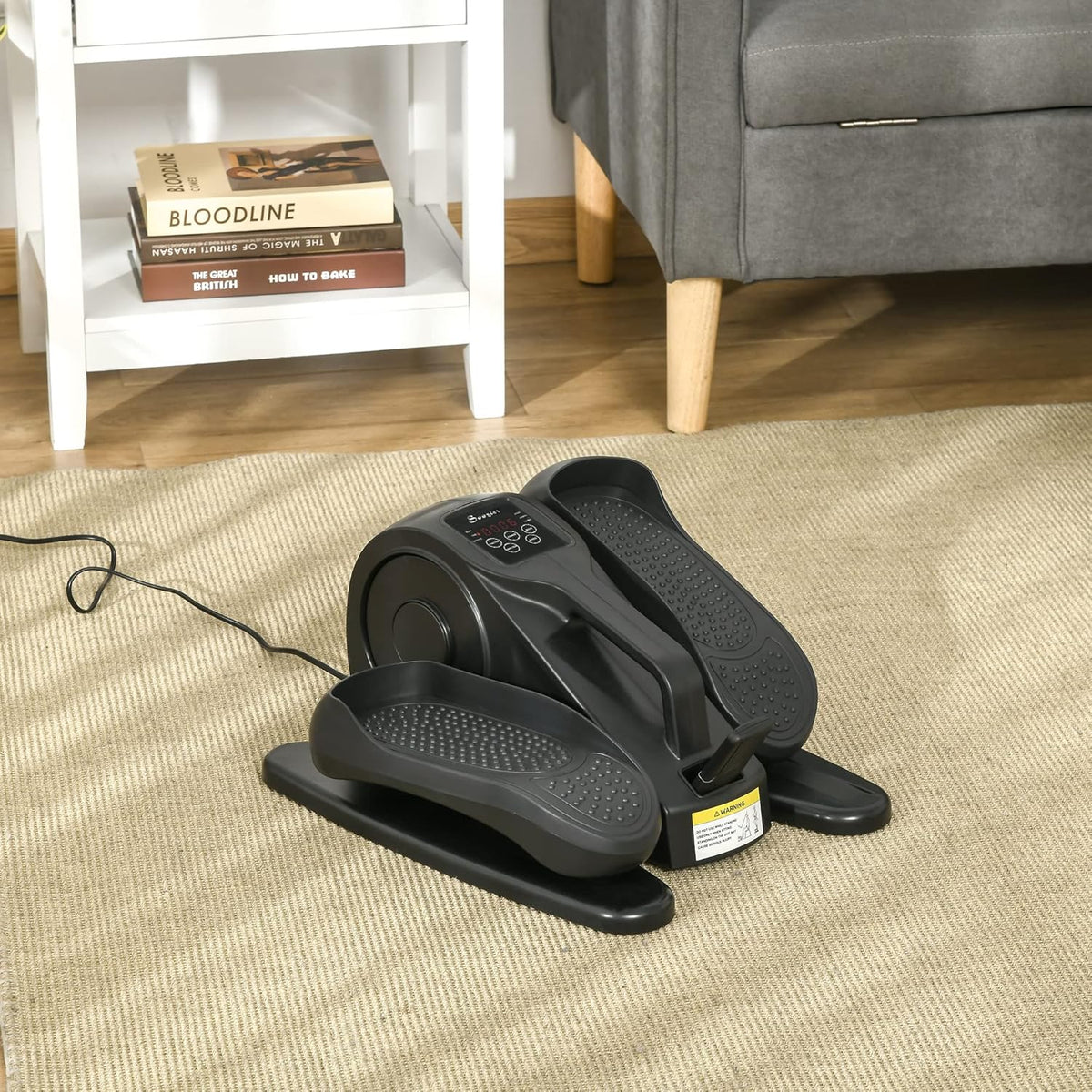 Under Desk Bike Elliptical Machine with Adjustable Speed & LCD Display R16940