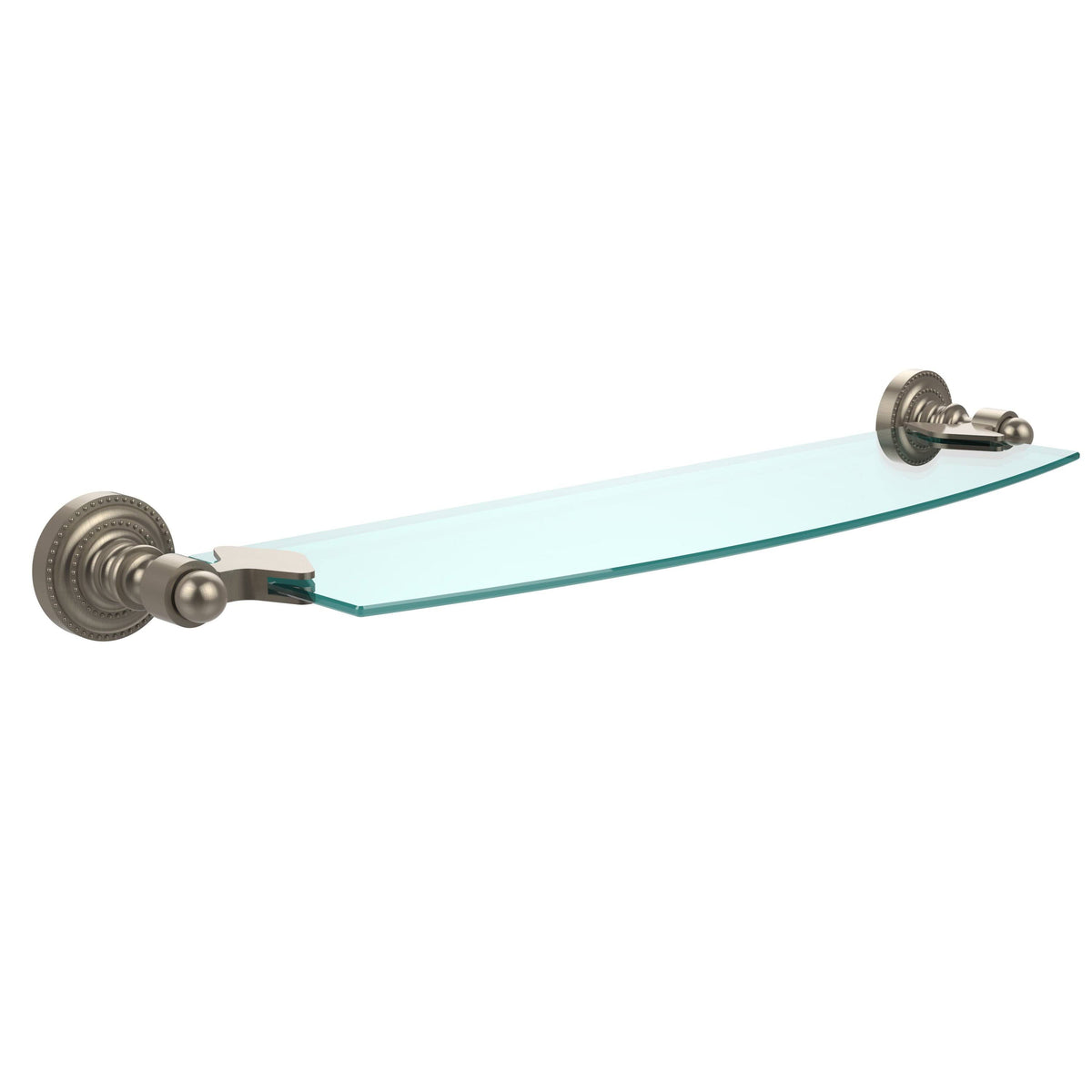 18 inch Polished Chrome Glass Shelf L771