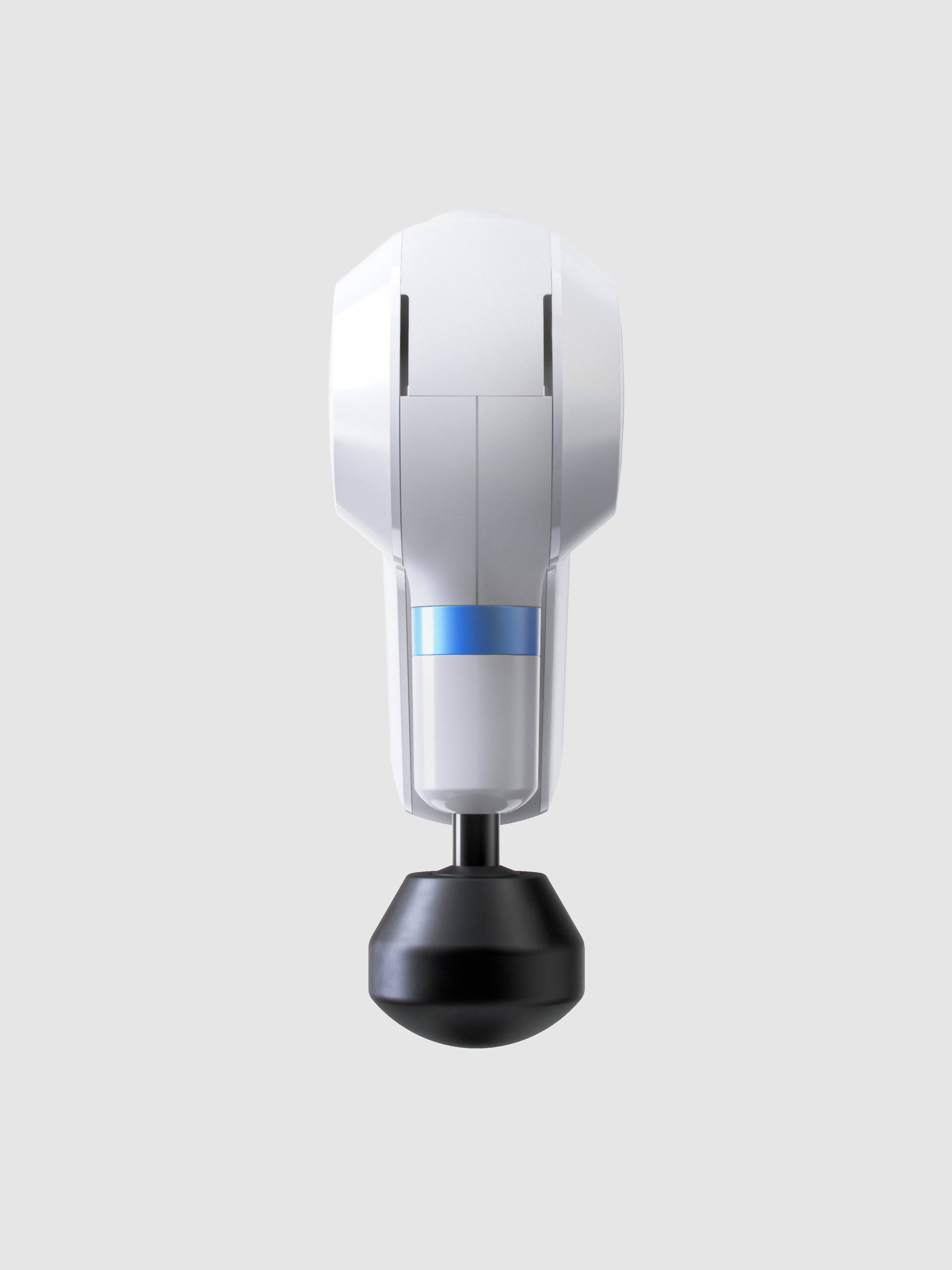 White Handheld Percussive Massage Gun with Travel Case L271