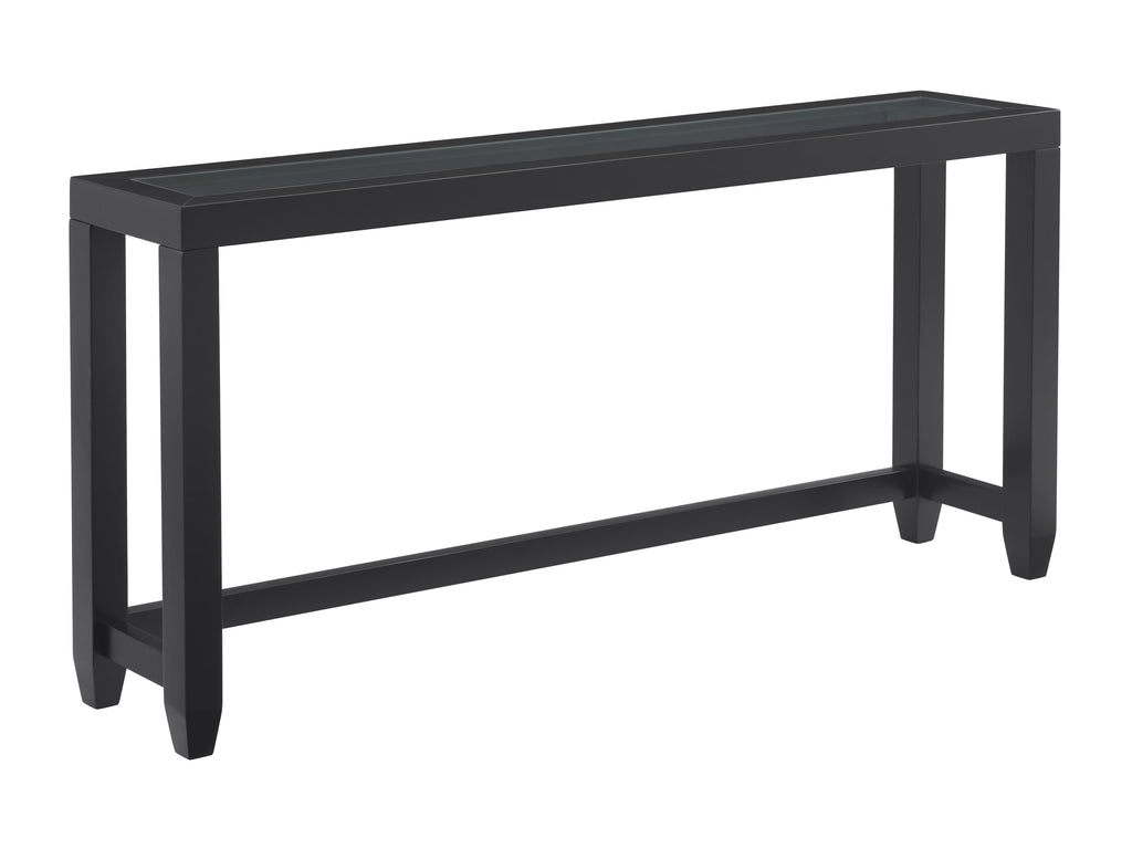Black Glass Top Sofa Console Table H450