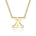 Solid 14k Yellow Gold Initial Necklace (16 Inch) (6mm) G230