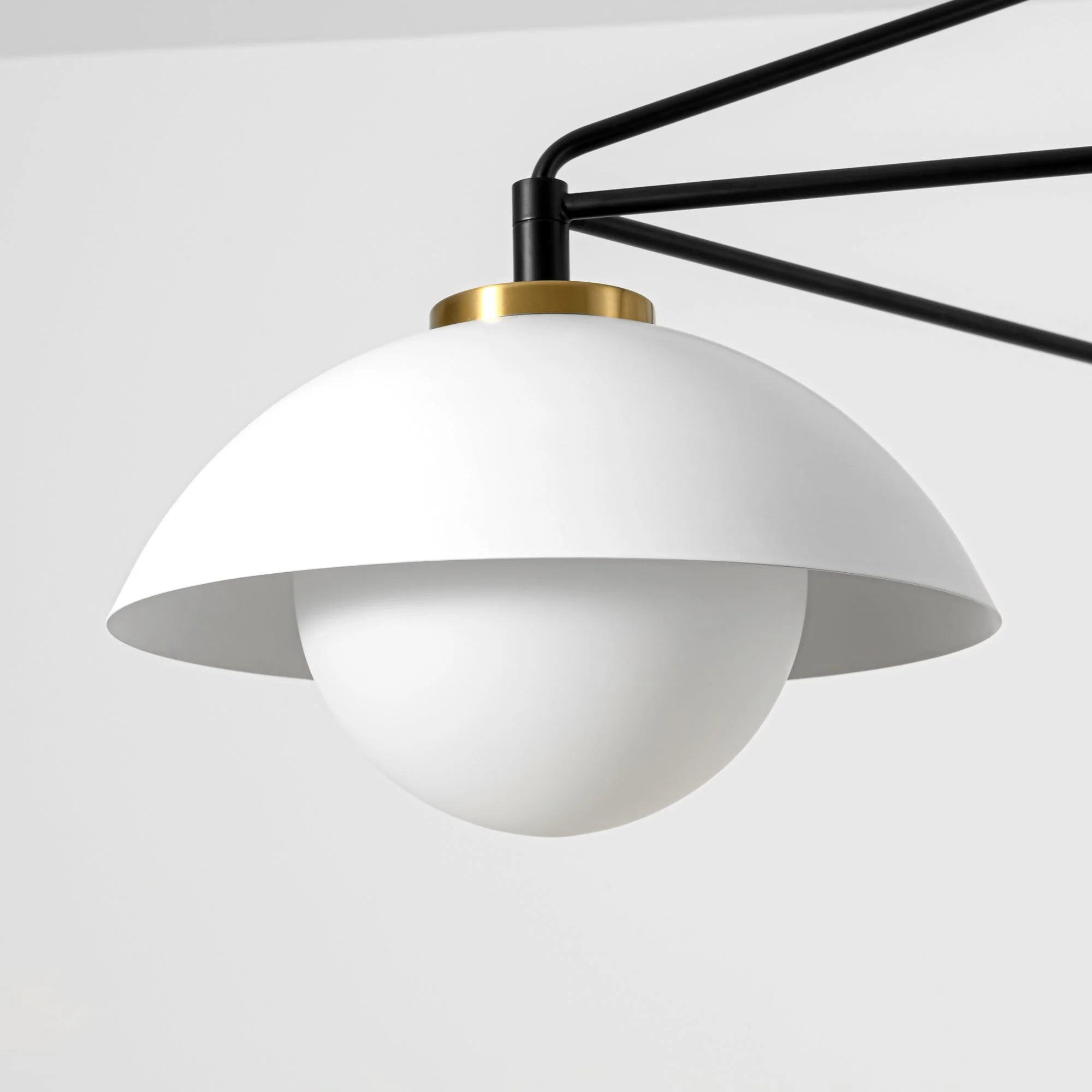 3-Light Dimmable Glass Dome Chandelier V34792