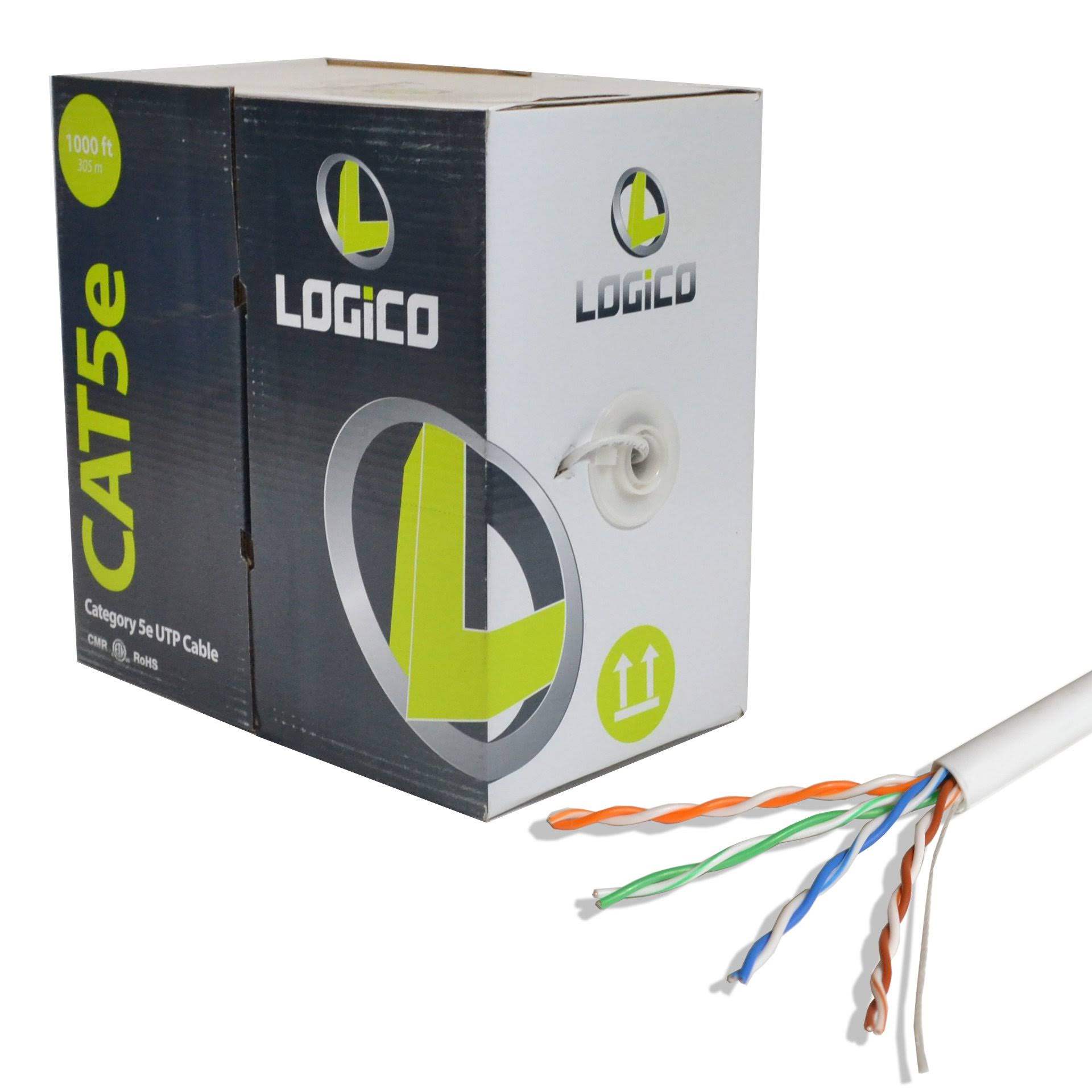 Cat5e UTP Riser CMR Cable 1000ft White RJ45 Crimp Tool 100 Piece Cat5e RJ45 Plugs Kit T328120