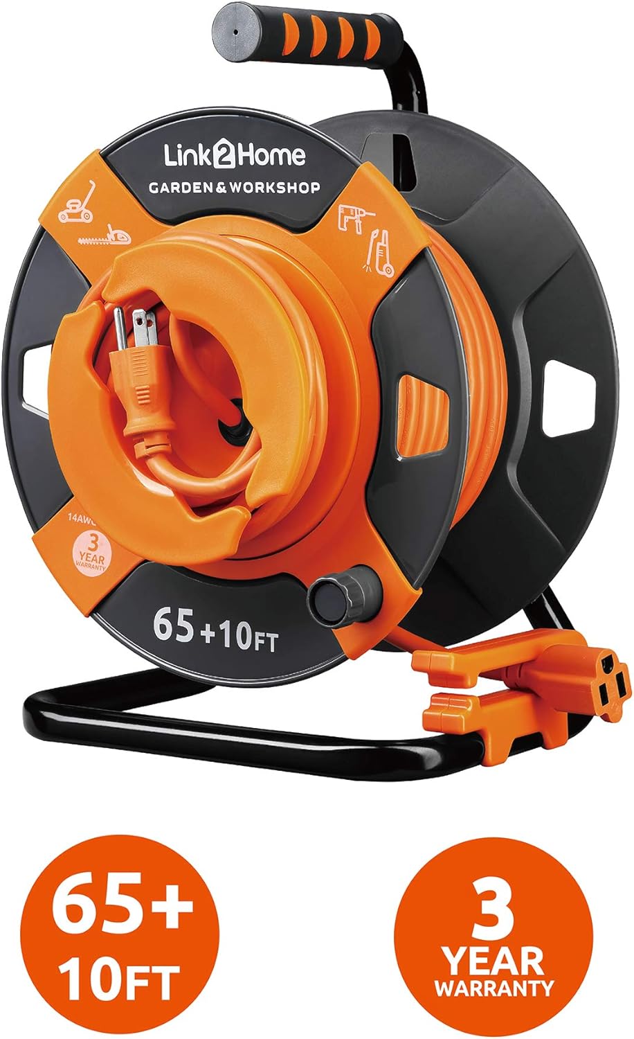 75 ft. 14 AWG SJTW Extension Cord with 4 Power Outlets P44671