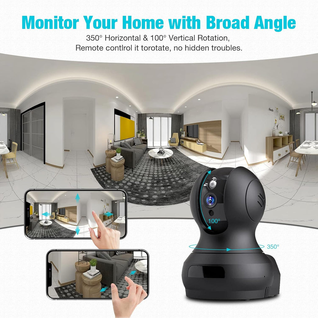 2K Indoor Pet Camera with Phone APP, Pack of 2 D224468
