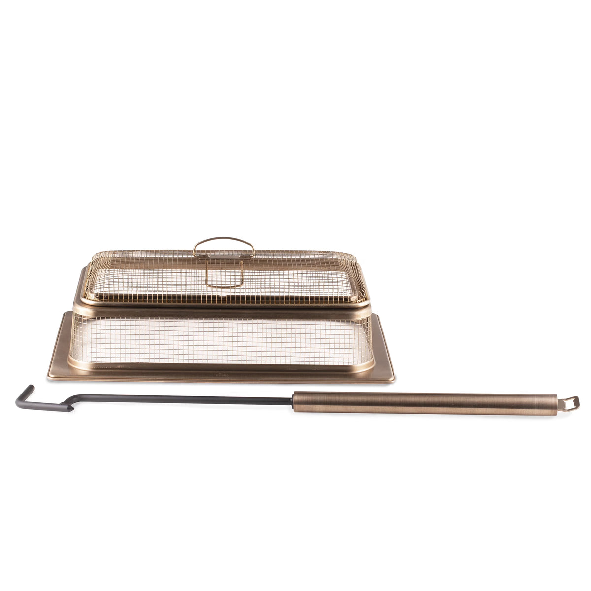 18 Inch Metal Fire Pit Screen and 2 Piece Poker H9647