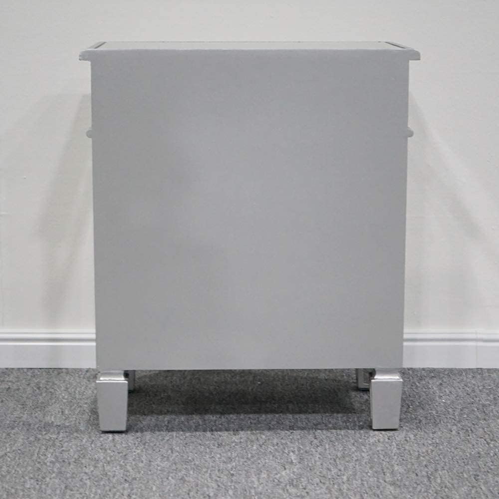 Mirrored Wood Cabinet with Drawers and Cabinet S44590