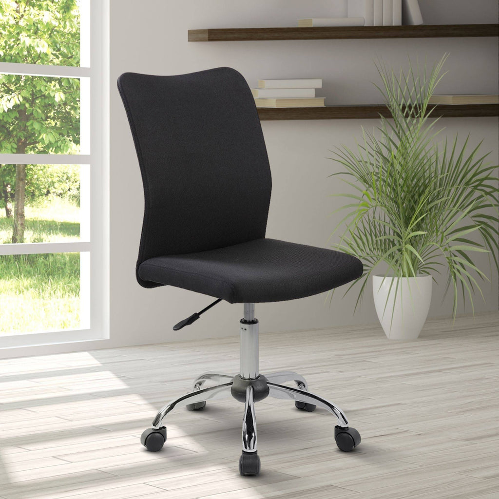 Black Armless Task Chair W670