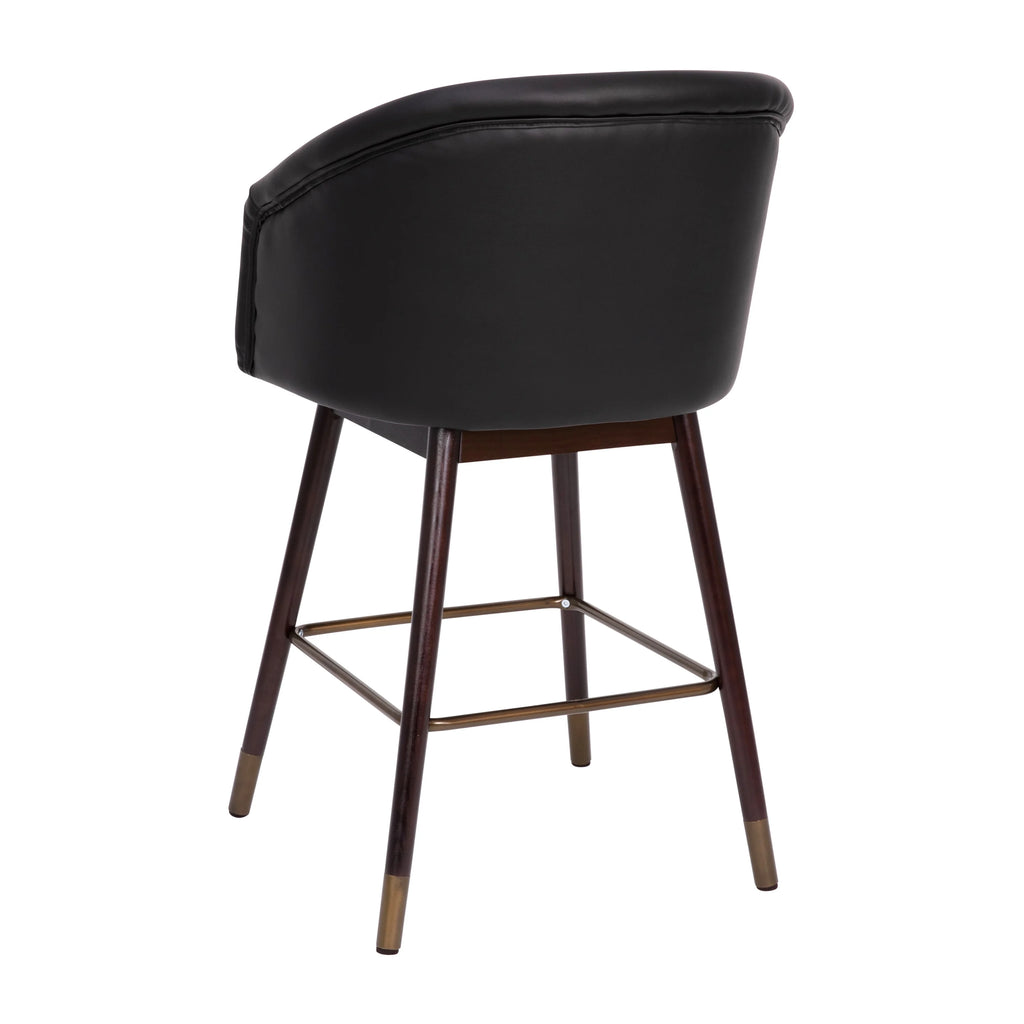 Black Faux Leather Counter Height Stool N17744