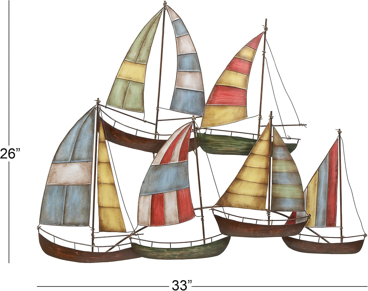 Metal Sailing Boat Decor U3669