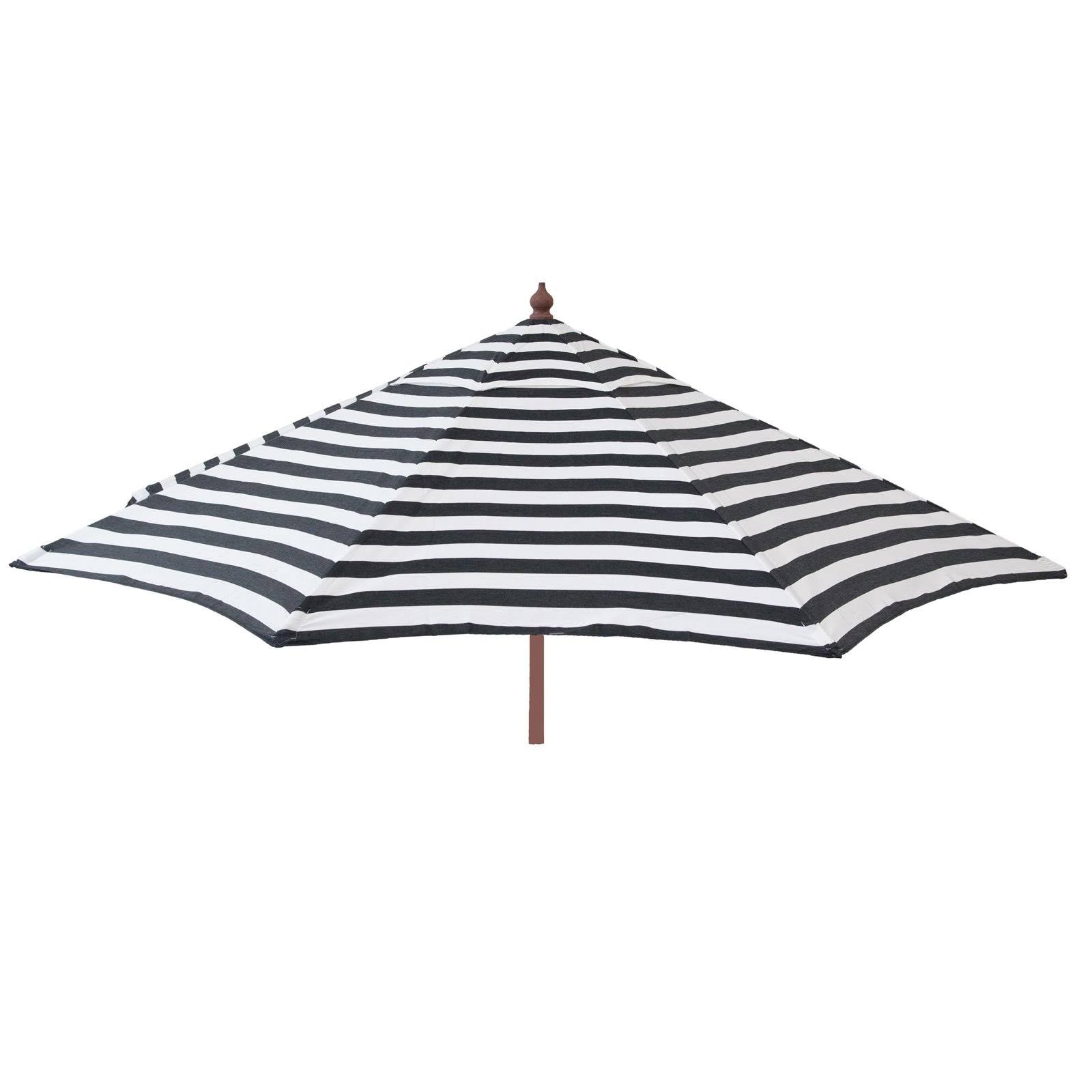 9ft Tilt Italian Market Umbrella Black and White T828229