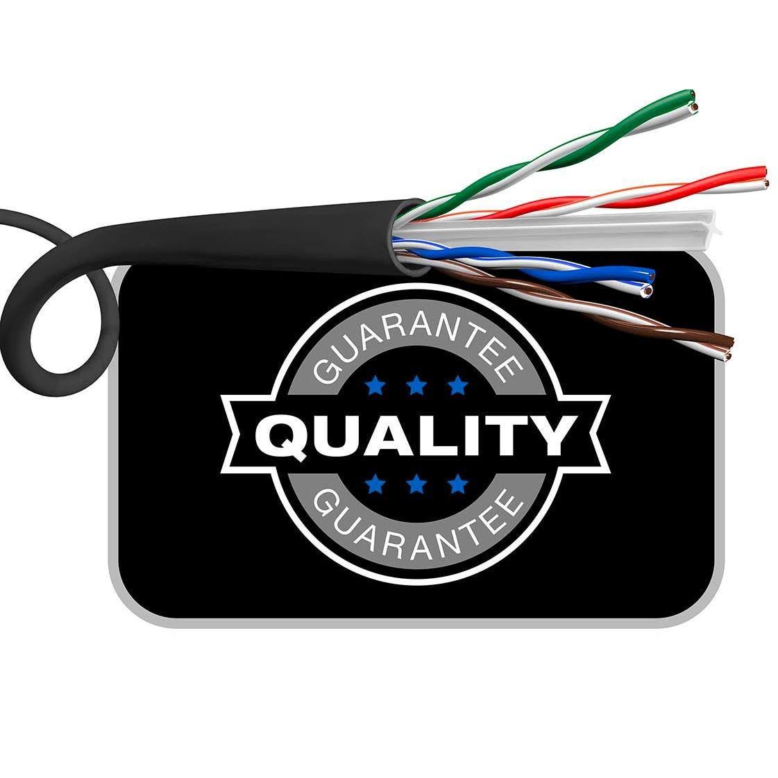 1000ft Cat6 Bulk Bare Copper Ethernet Cable Black L2275