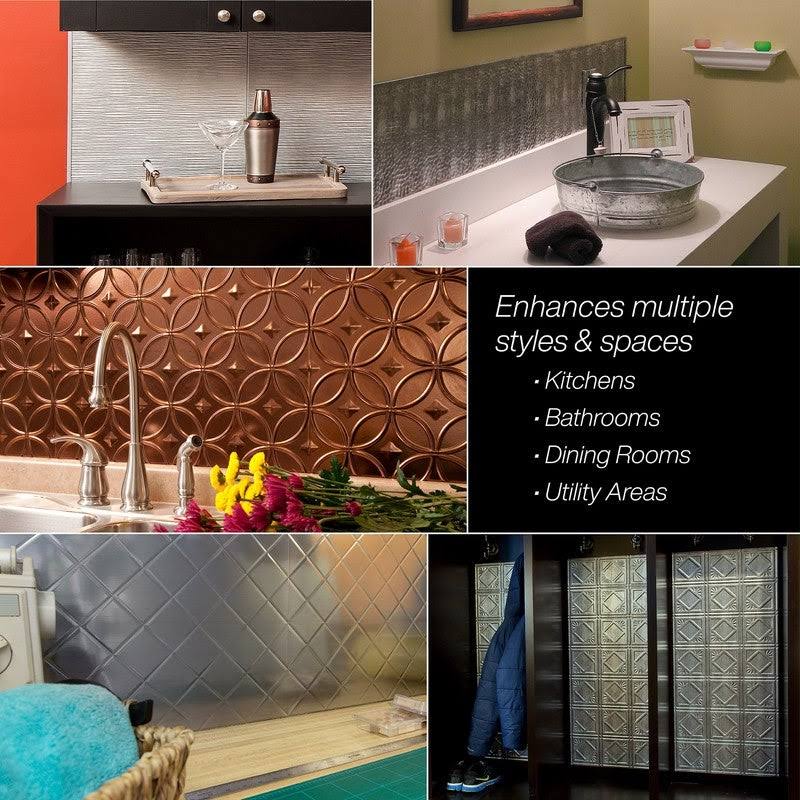 Brushed Aluminum Backsplash Kit S848981