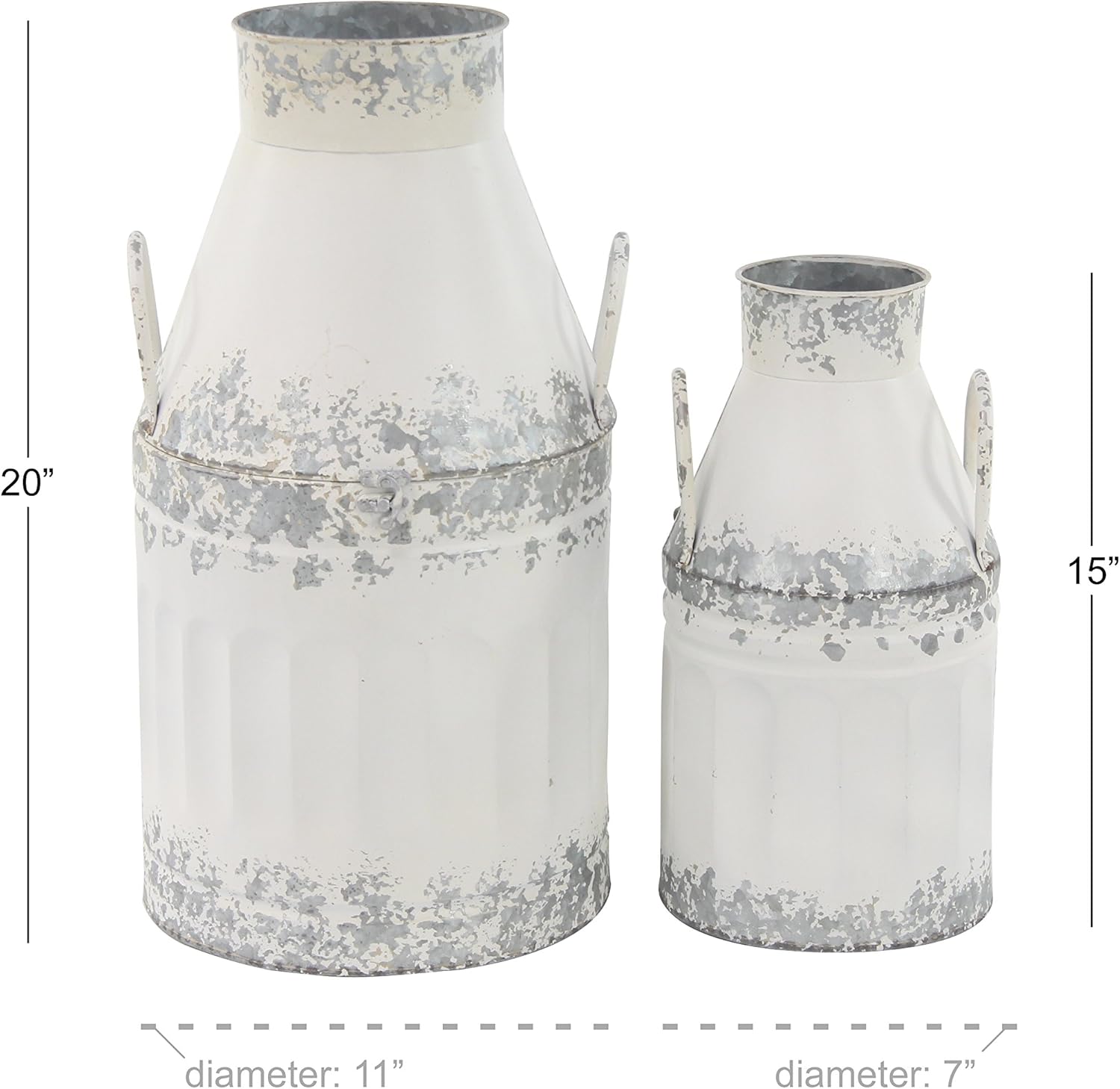 White Decorative Milk Can A187665