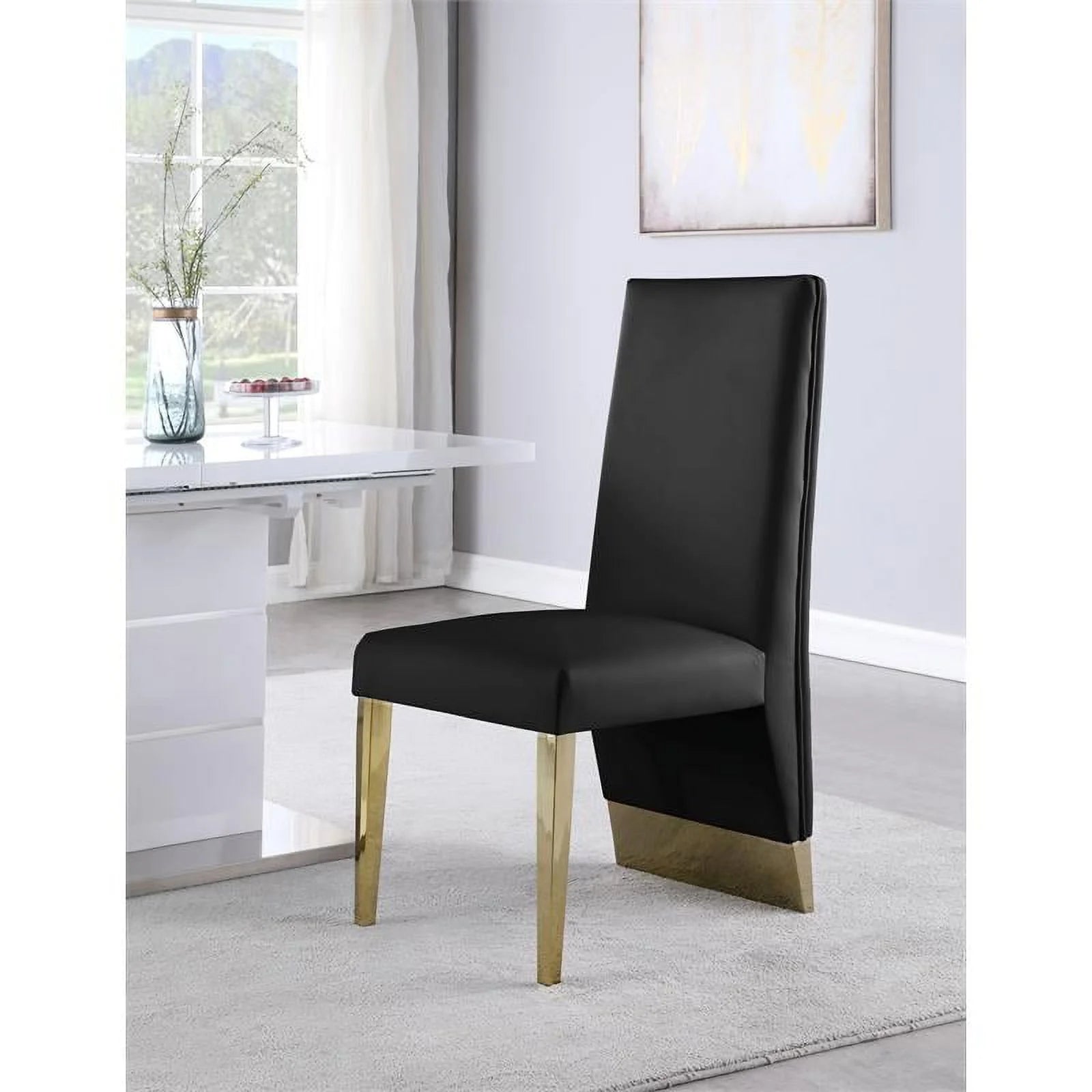 Black Dining Chair Set of 2 C5136