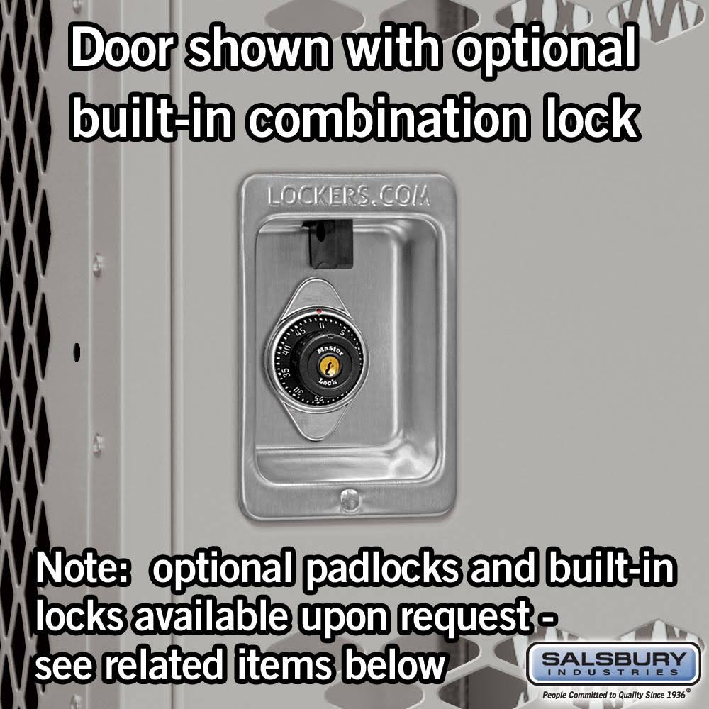 12x22 Wide Double Tier Vented Metal Locker Gray P6766