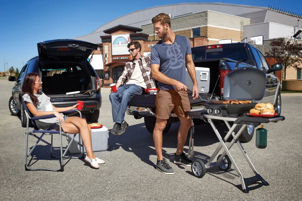 Red Portable Propane Gas Grill with Griddle I22570