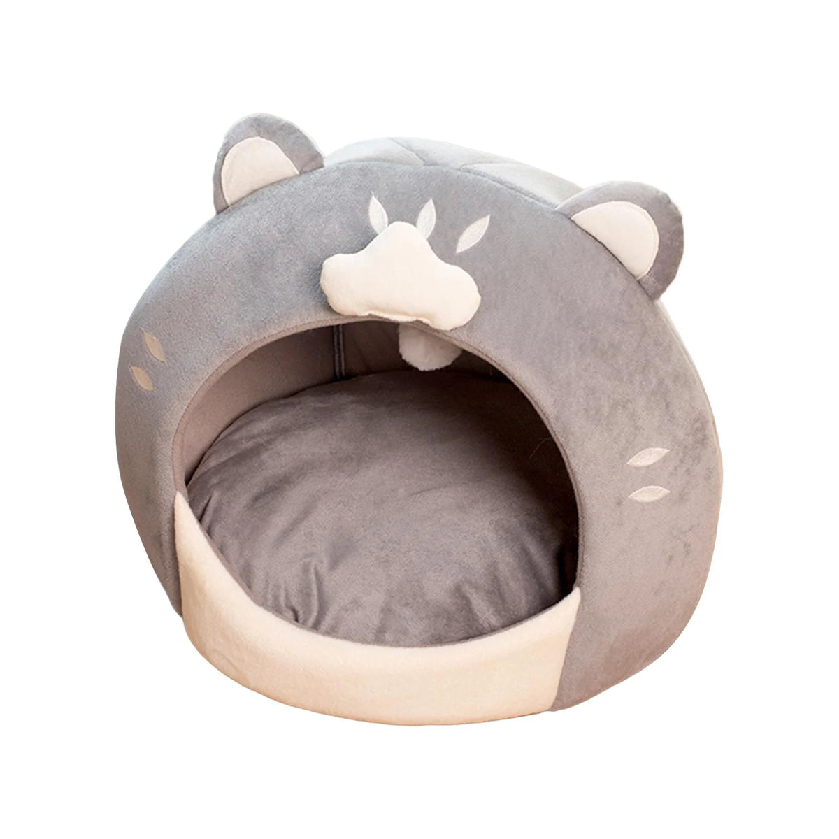Kittens Cat Bed Covered Cat House with Plush Ball Inner Cushion W825