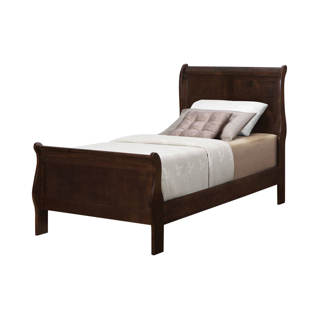 Twin Sleigh Bed Cappuccino T647