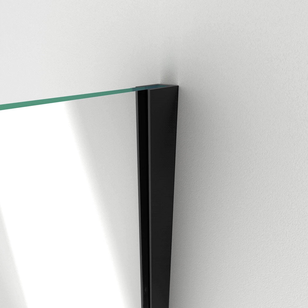 Satin Black Hinged Shower Door W491584