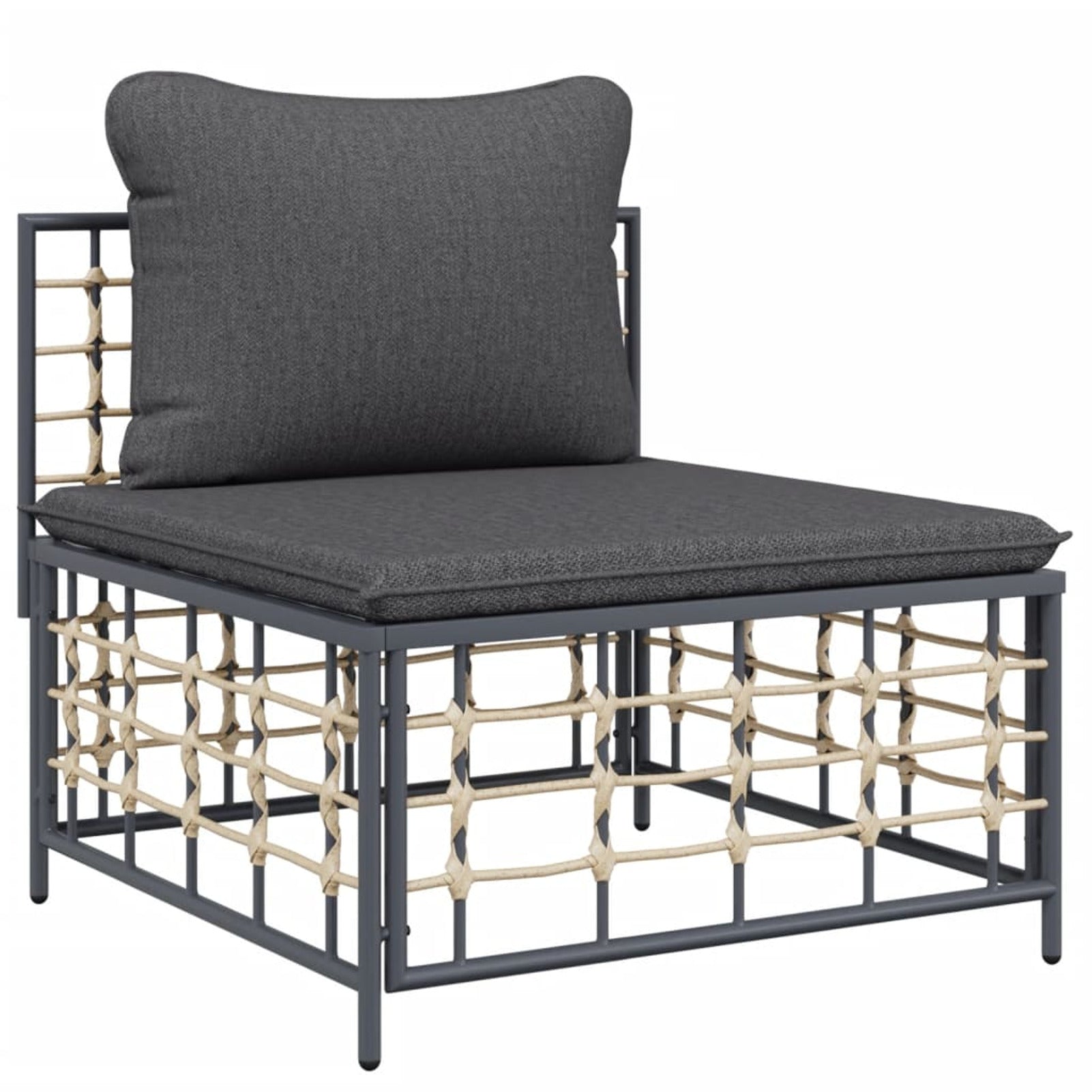 3 Piece Anthracite Poly Rattan Outdoor Patio Furniture Set I993558
