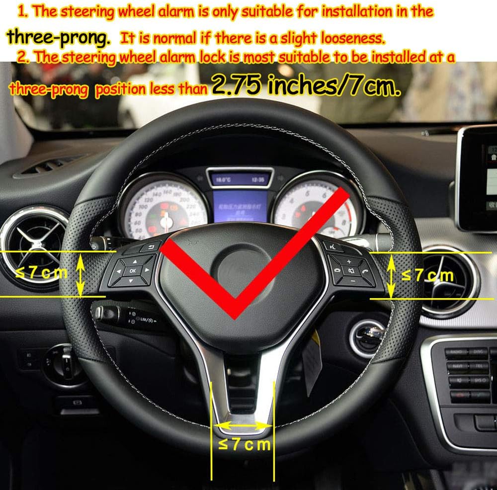 Retractable Steering Wheel Lock with Alarm H849