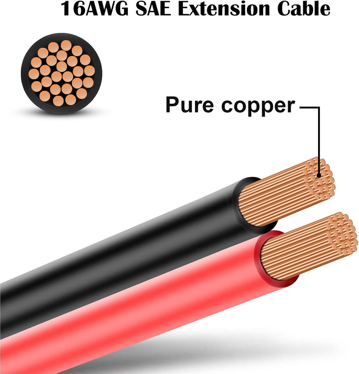 16 Gauge 30Ft SAE Extension Cable H852