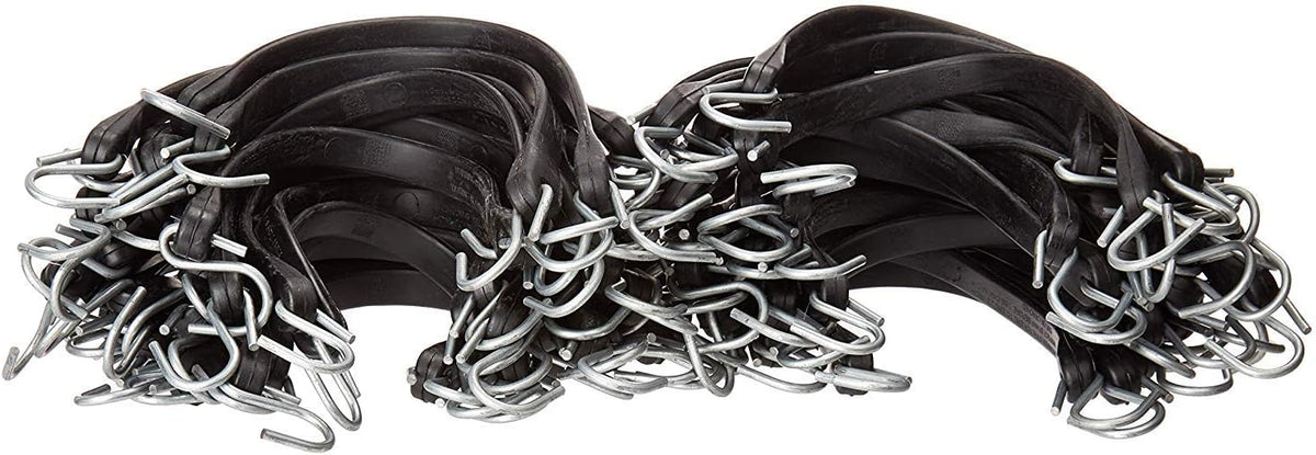 Pack of 50 41 inch Rubber Bungee Cords with Metal S Hooks R551