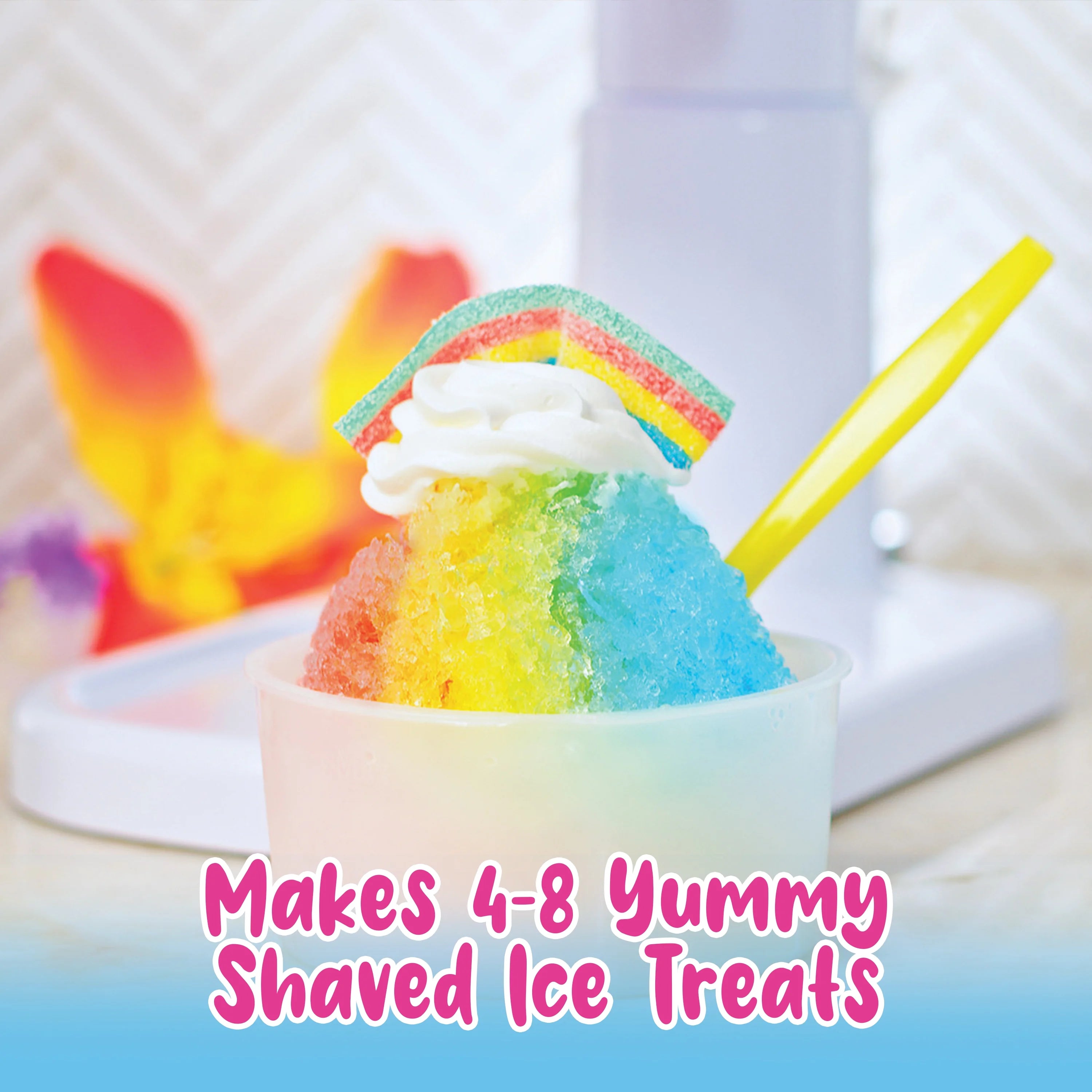 Multicolor Snow Cone Machine Package with Syrup and Accessories N3544