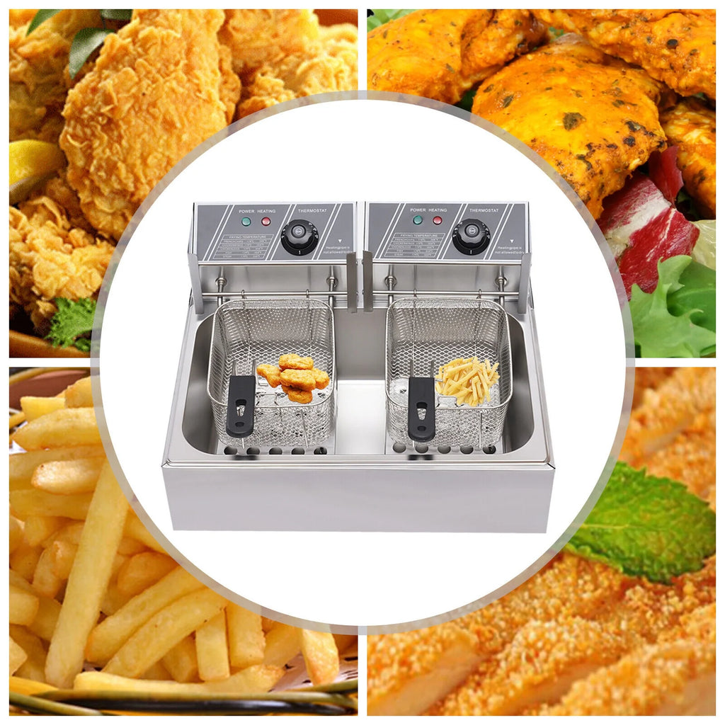 12L 5000W Commercial Electric Countertop Deep Fryer W143