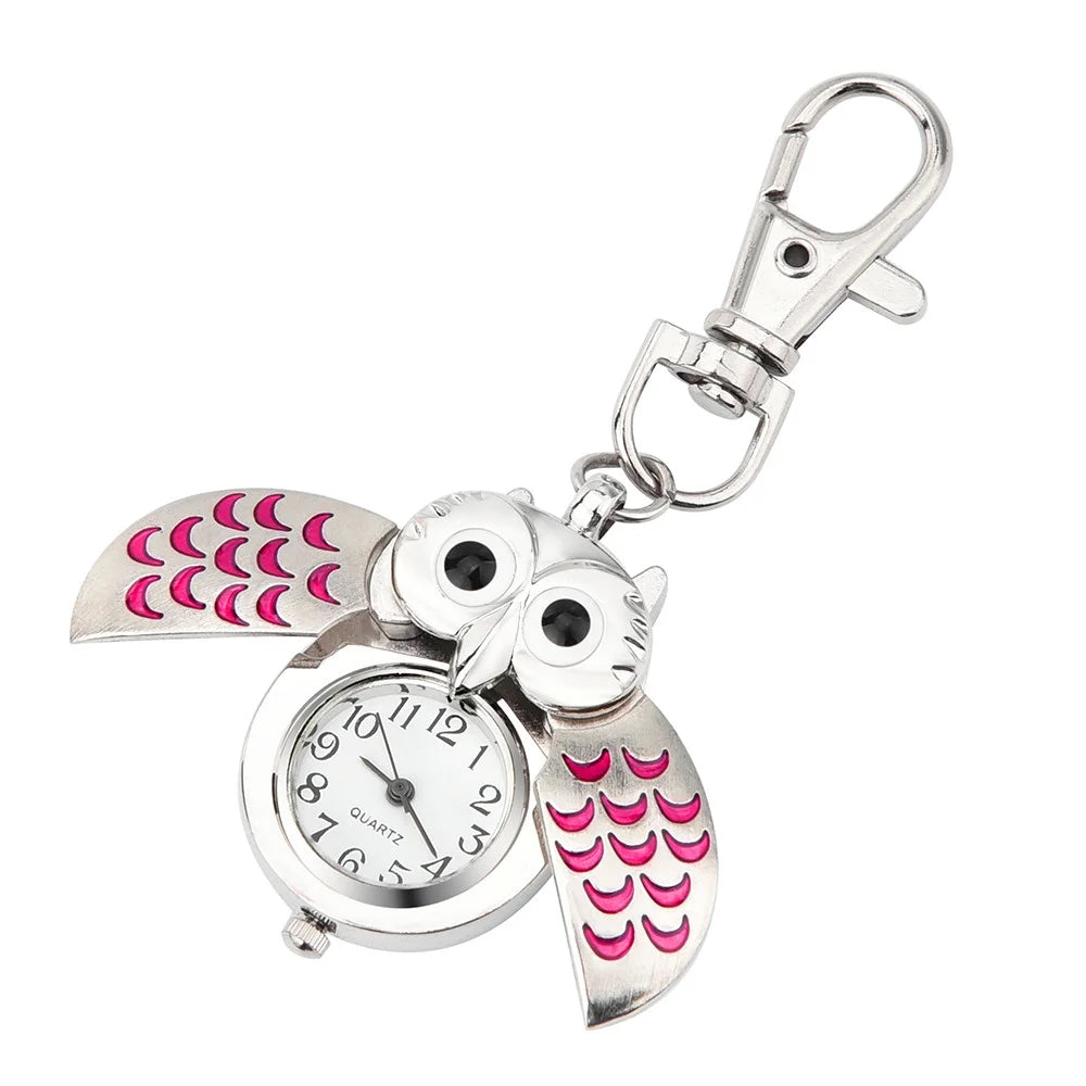 Owl Watch Clip Pocket Keychain G7886