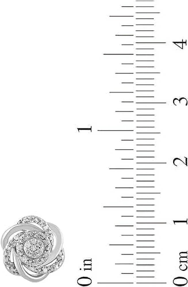 925 Sterling Silver 1.00Ct Round Cut White Diamond Push Back Stud Earring W850