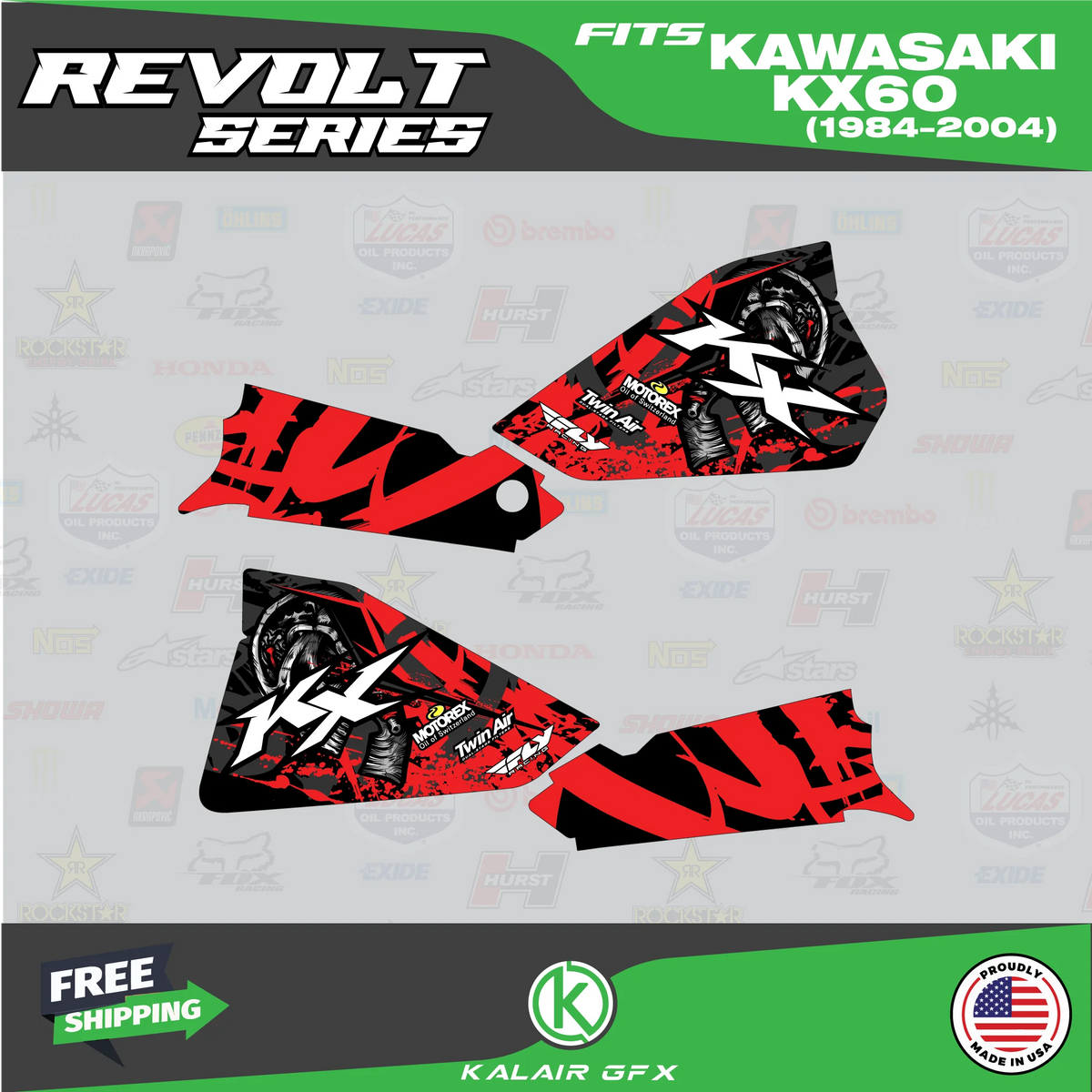 GFX Graphics Kit for Kawasaki KX60 (1984-2004) S118046